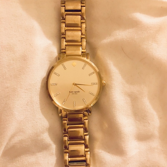 Kate Spade Gold Gramercy Watch w/ Crystals - Picture 5 of 8